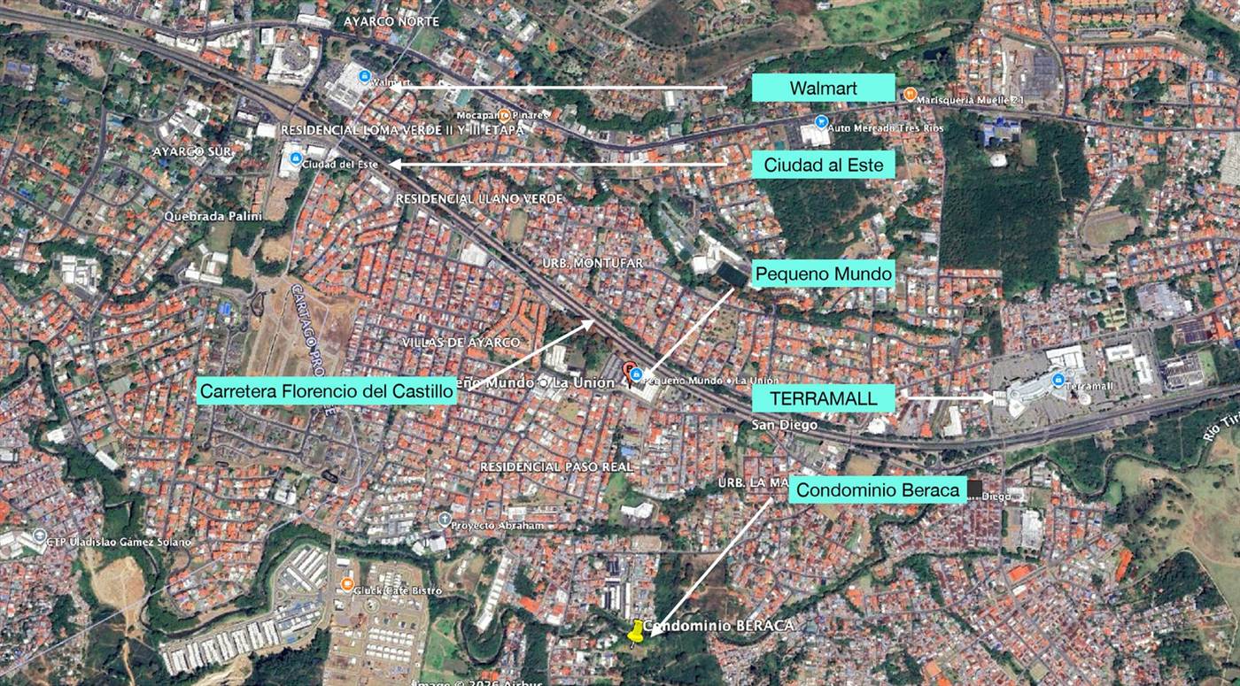 Vista aérea del entorno
